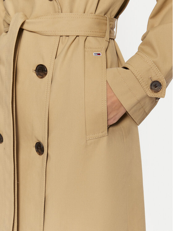 Tommy Jeans Tommy Jeans Tenchcoat DW0DW20280 Beige Regular Fit