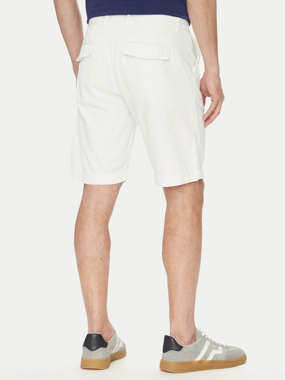 La Martina La Martina Pantaloncini di tessuto Vics MAB004 TL147 Bianco Regular Fit