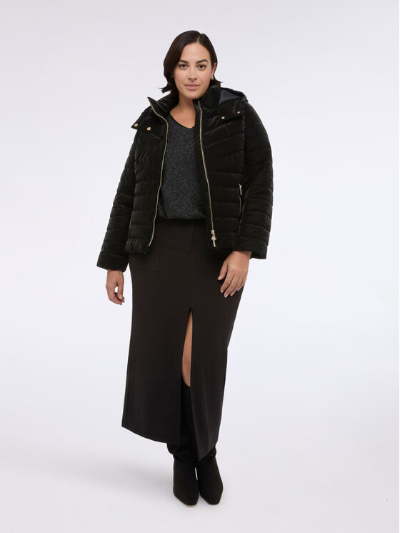 Fiorella Rubino Fiorella Rubino Giubbotto piumino F008T001425N033 Nero Regular Fit