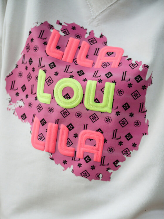 LilaLou LilaLou T-Shirt Club Biały Oversize