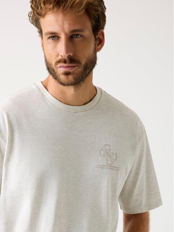 Guess Guess T-Shirt 178577 Beżowy Classic Fit