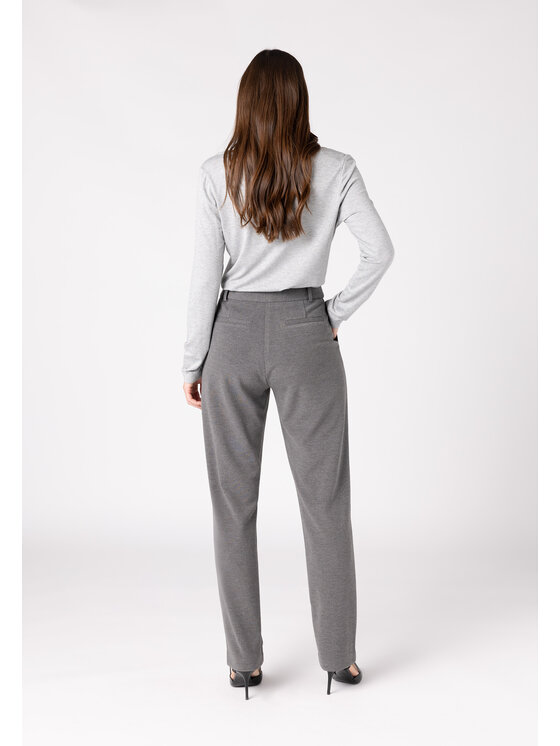QUIOSQUE QUIOSQUE Kalhoty z materiálu QUIOSQUE 3VD002238 Bílá Regular Fit