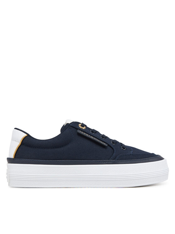 Tommy Hilfiger Sneakersy Essential Vulc Textile Sneaker FW0FW08323 Tmavomodrá