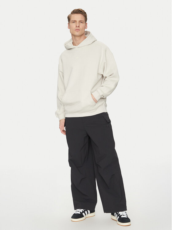 adidas adidas Pantaloni din material Premium Essentials Utility Parachute JD2111 Negru Loose Fit