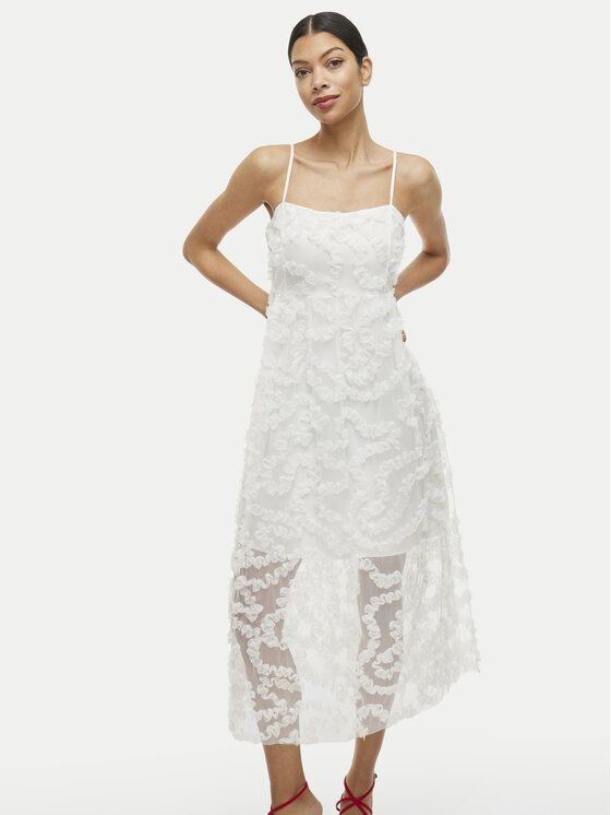 Vila Vila Koktel haljina Leonora 14104320 Bijela Loose Fit