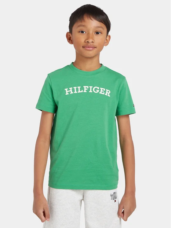 Tommy Hilfiger T-shirt Arched KB0KB08333 M Verde Regular Fit