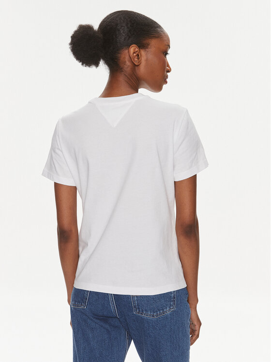 Tommy Jeans Tommy Jeans T-krekls Prep Luxe DW0DW17835 Balts Regular Fit