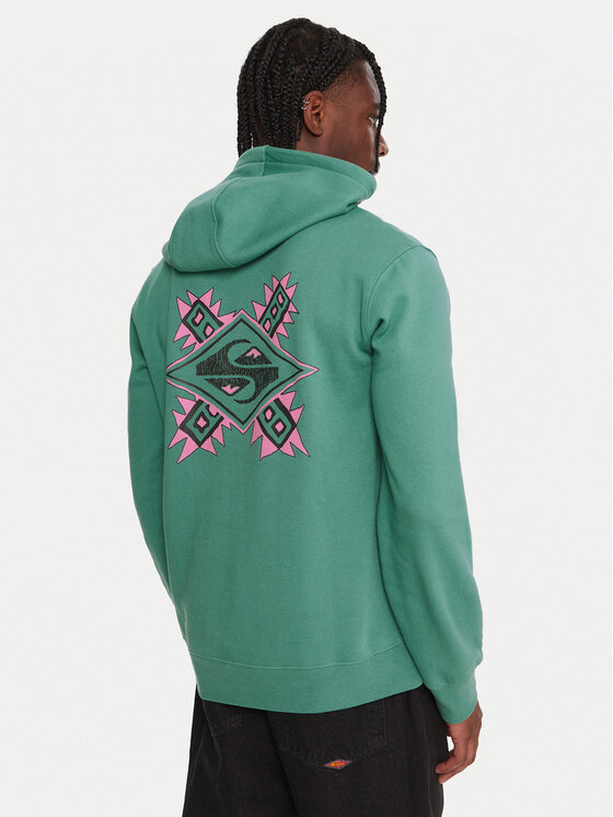 Quiksilver Quiksilver Bluză Graphic EQYFT05131 Verde Regular Fit