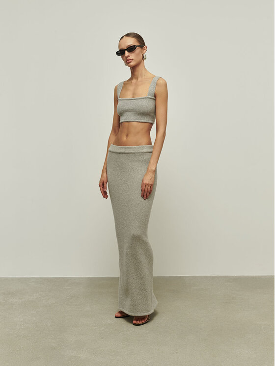 La Mania La Mania Sukně NAME Šedá Classic Fit