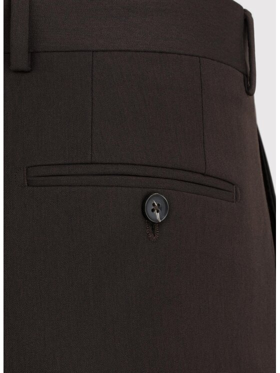 Pako Lorente Pako Lorente Spodnie garniturowe P25WF-6G-012 Brązowy Slim Fit
