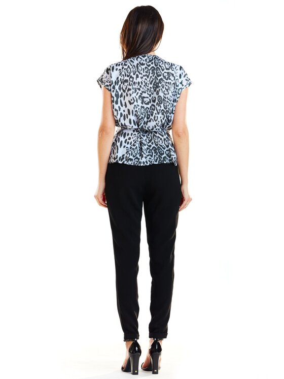Awama Awama Bluzka A278 Biały Basic Fit