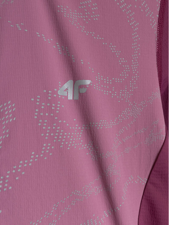 4F 4F Bluza techniczna CRAFTED BY CULTURE Bordowy Slim Fit