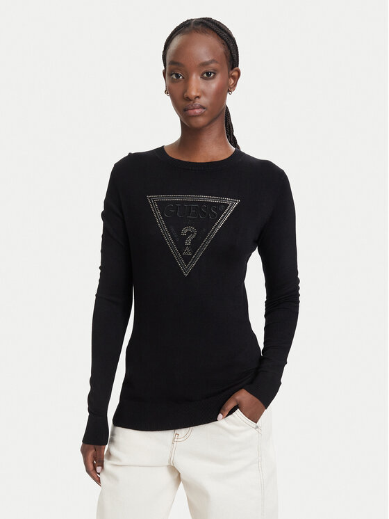 Guess Pulover W6YR28 Z0976 Negru Regular Fit