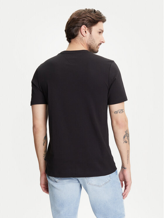 Tommy Hilfiger Tommy Hilfiger Marškinėliai Stack MW0MW39355 Juoda Regular Fit