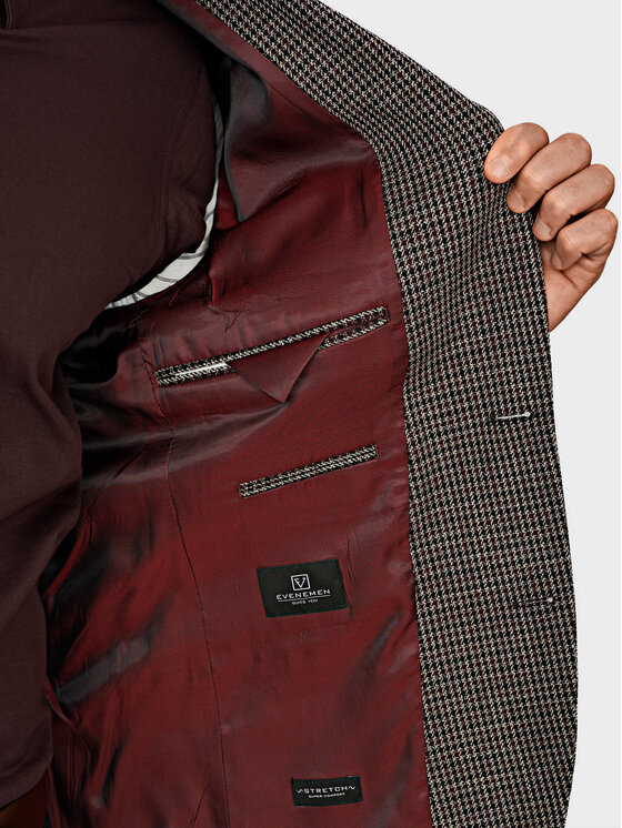 Evenemen Evenemen Marynarka Vika Bordowy Slim Fit