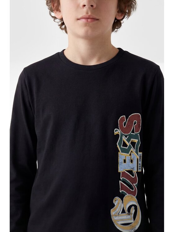 Guess Kids Guess Kids T-Shirt 183038 Czarny Classic Fit