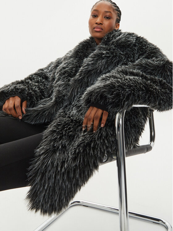 MICHAEL Michael Kors MICHAEL Michael Kors Pelzmantel UF4208KF1Q Grau Oversize