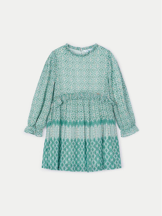 Mayoral Mayoral Rochie de zi 4913 Verde Regular Fit