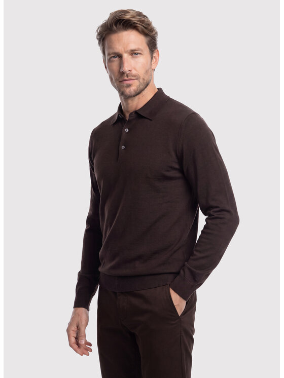 Pako Lorente Pako Lorente Sweter P26WF-2X-007 Brązowy Classic Fit