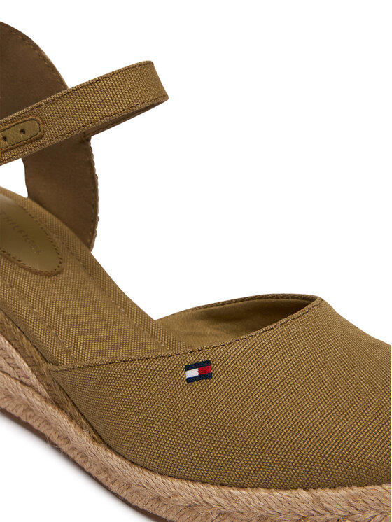 Tommy Hilfiger Tommy Hilfiger Espadrilky Mid Wedge Espad Closed Toe FW0FW09233 Hnedá
