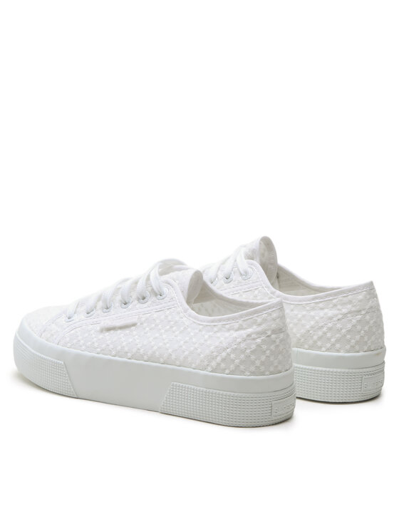 Superga Superga Tenis superge Platform MAcrame Rhombus 2740 S2126MW Bela