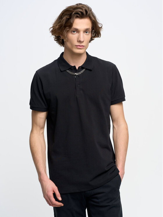 BIG STAR BIG STAR Polo markolinos_906 Czarny Basic Fit