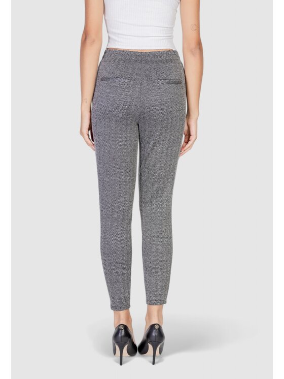 ICHI ICHI Pantaloni da donna IHKATE JACQUARD PA8 Nero Regular Fit