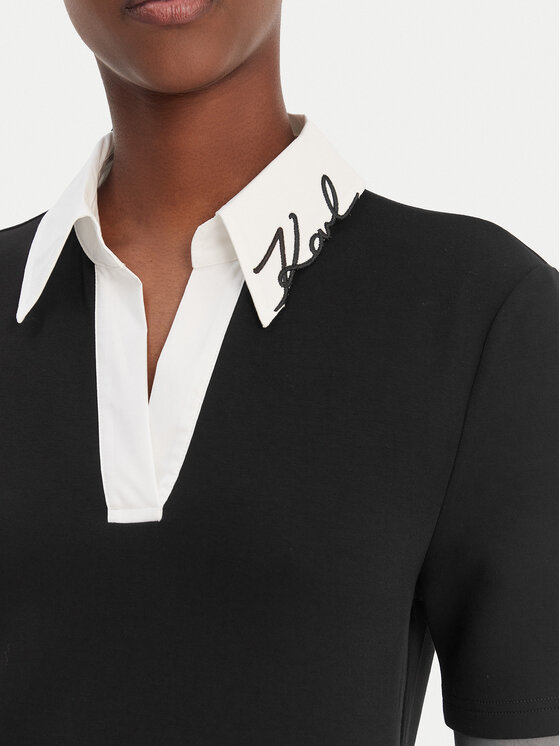 KARL LAGERFELD KARL LAGERFELD Vestito da giorno B1W13029 Nero Regular Fit