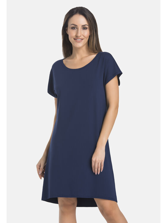Teyli Teyli Koszula nocna 222 Niebieski Regular Fit
