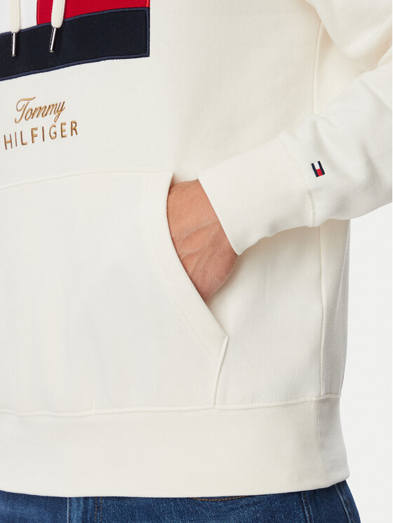 Tommy Hilfiger Tommy Hilfiger Μπλούζα Gifting Flag MW0MW45189 Κρεμ Regular Fit