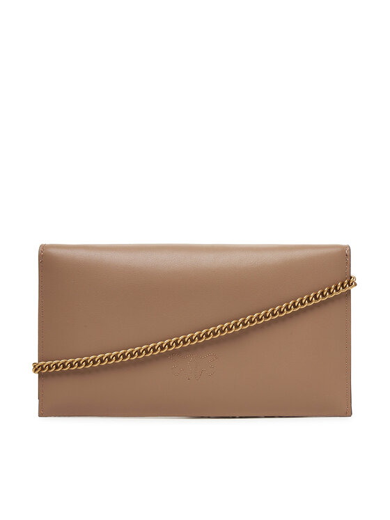 PINKO PINKO Ročna torba Flat Purse Mini AI 25-26 PCPL 105347 A0F1 Rjava