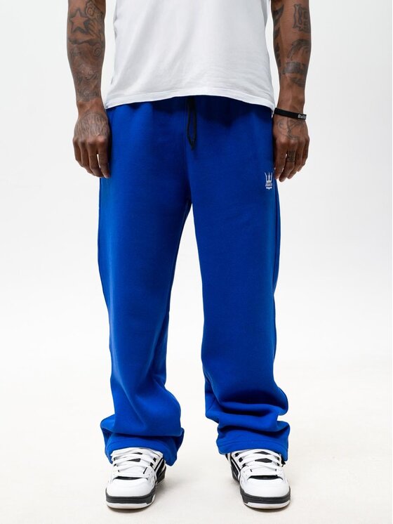 Jigga Wear Jigga Wear Spodnie dresowe Szerokie luźne dresy sznurek na gumce 129789 Niebieski Baggy Fit