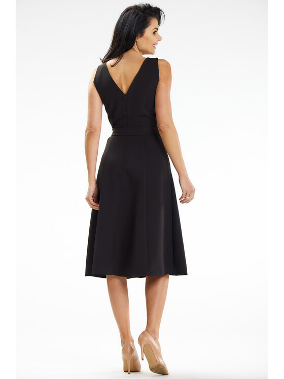 Awama Awama Sukienka A633 Czarny Basic Fit