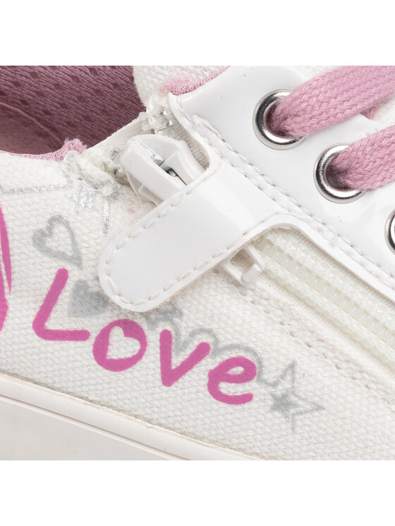 Geox Kinder Mädchen Sneaker J024NB 01002 C0406 Weiß Pink 