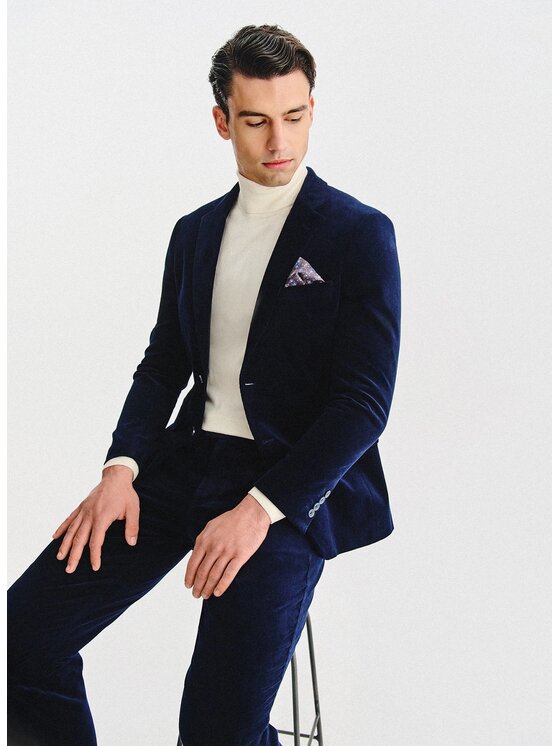 Pako Lorente Pako Lorente Marynarka P25WF-3X-022 Granatowy Slim Fit