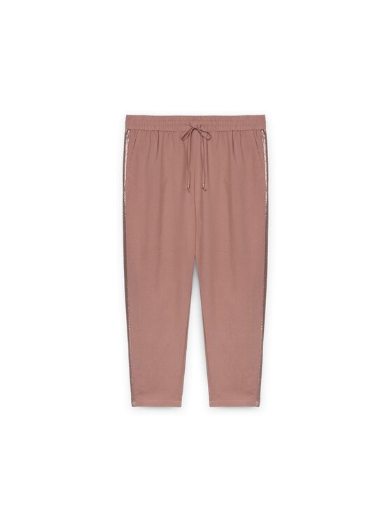 Fiorella Rubino Fiorella Rubino Spodnie materiałowe P142T004862N006 Różowy Regular Fit