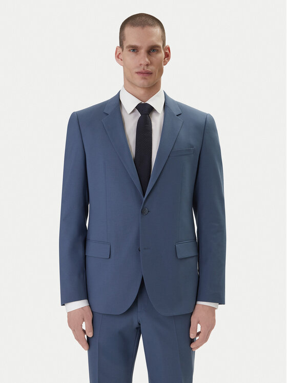 HUGO HUGO Obleka Henry/Getlin232X 50547345 Modra Slim Fit