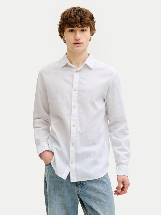 Jack & Jones Jack & Jones Krekls Summer 12289174 Balts Regular Fit