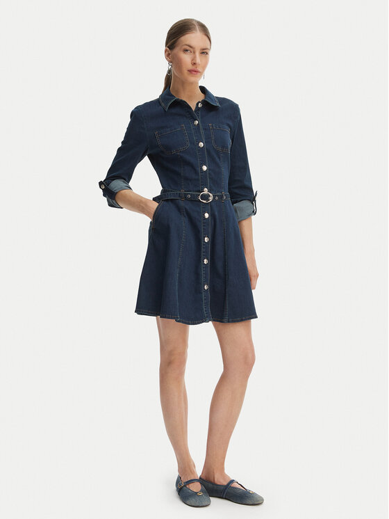 Morgan Morgan Džinsa kleita 261-RODEX Tumši zils Slim Fit