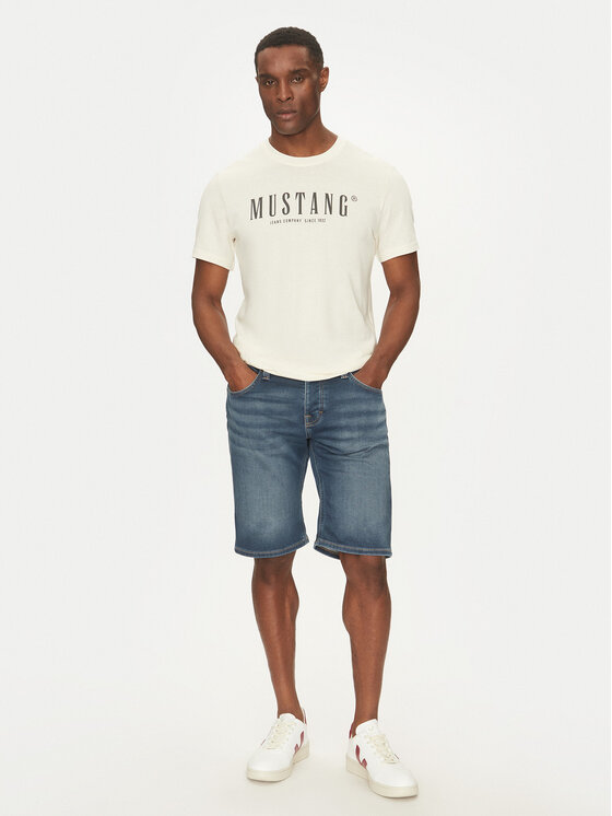 Mustang Mustang Pantaloni scurți de blugi Chicago 1007754 Albastru Slim Fit