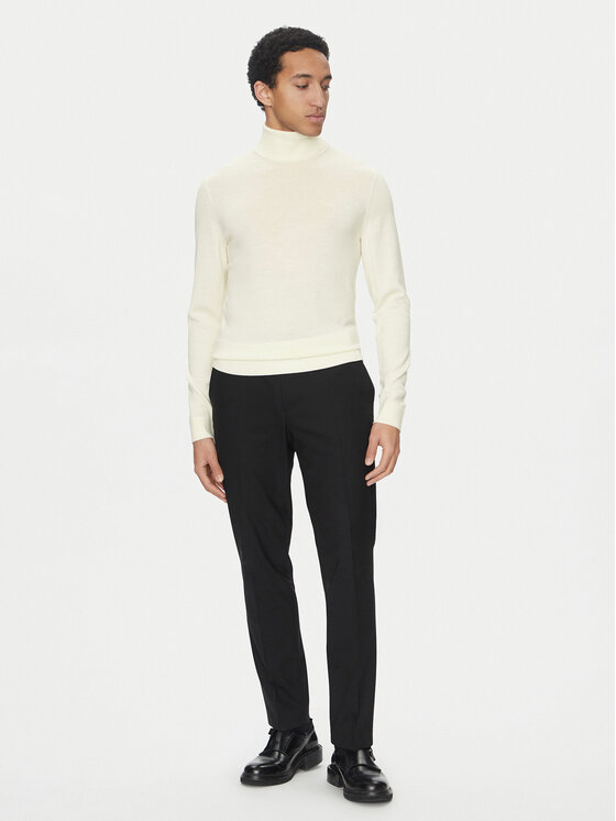 Calvin Klein Calvin Klein Krekls ar augstu apkakli Superior K10K110420 Écru Slim Fit