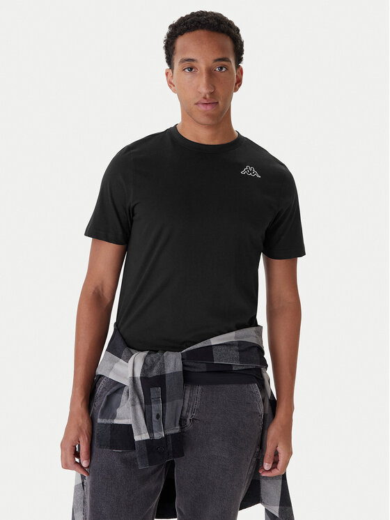 Kappa Kappa Комплект тениски Logo Sylvo 322562W Черен Regular Fit