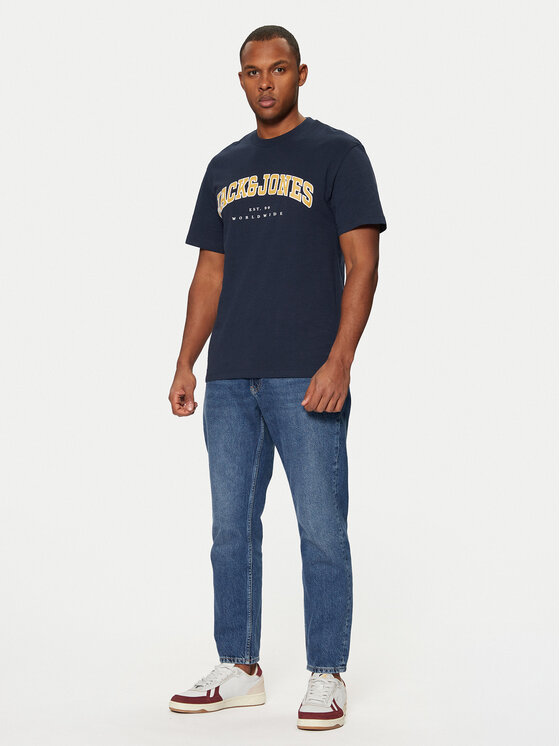 Jack & Jones Jack & Jones Tričko 12257579 Tmavomodrá Relaxed Fit