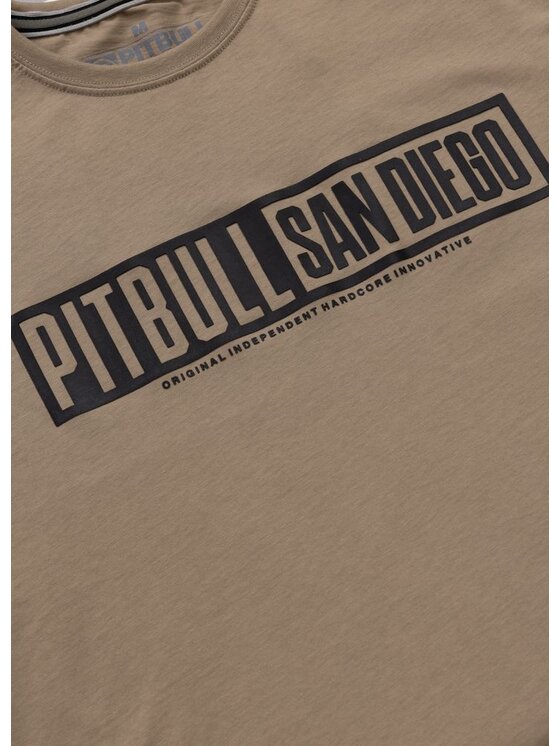 PITBULL PITBULL T-Shirt Koszulka męska EIGHTY NINE DOG L Beżowy Regular Fit