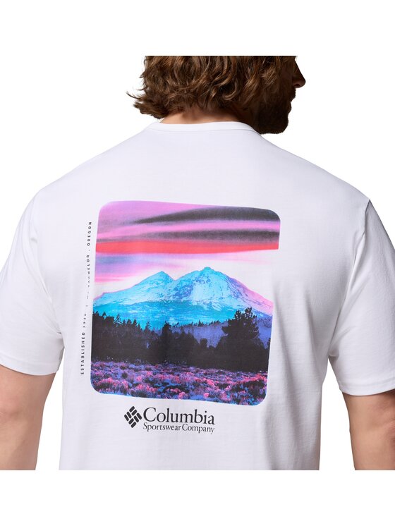 Columbia Columbia T-Shirt 215504 Biały Regular Fit