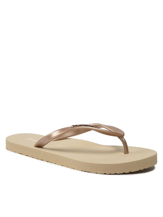 Calvin Klein Flip flop Flipflop Mtl HW0HW00863 Auriu Modivo.ro