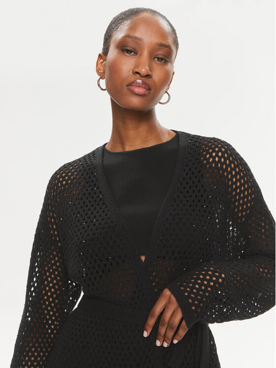 TWINSET TWINSET Kardigán 241TT3083 Fekete Regular Fit