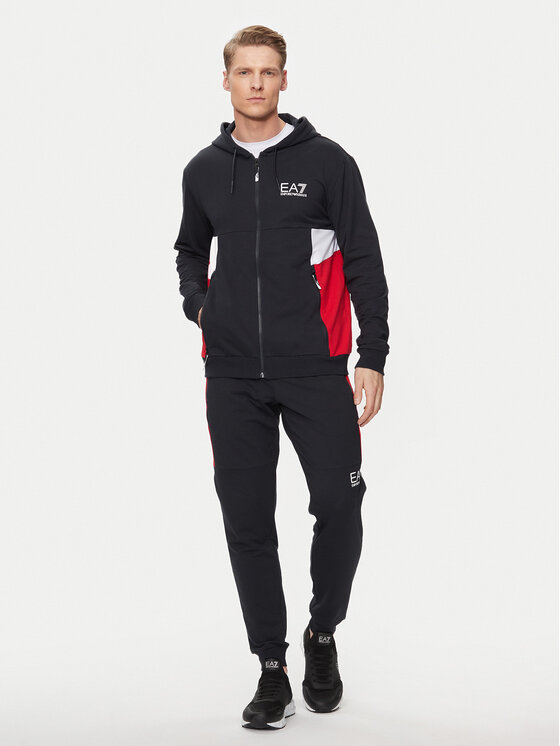 EA7 Emporio Armani EA7 Emporio Armani Džemperis ar kapuci 3DPM15 PJLIZ 1578 Tumši zils Regular Fit