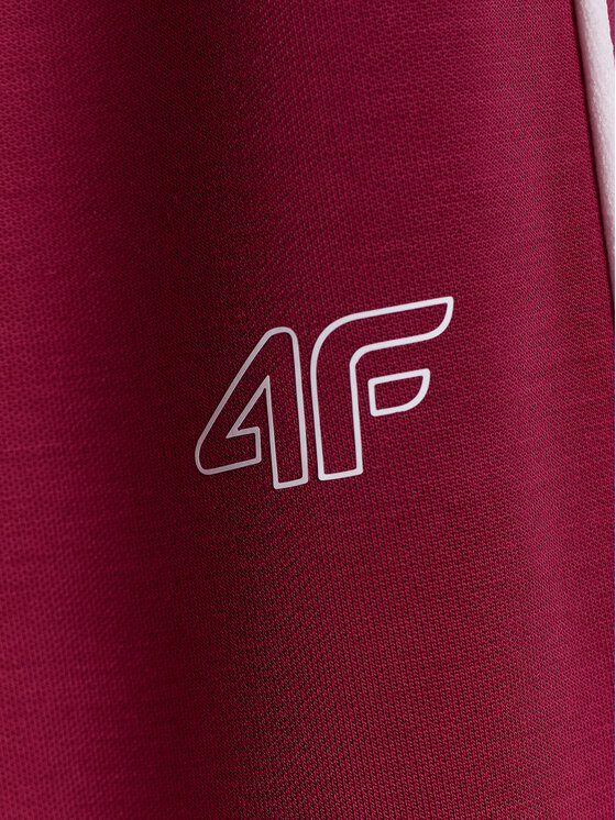 4F 4F Spodnie dresowe COURT SOCIETY Bordowy Slim Fit