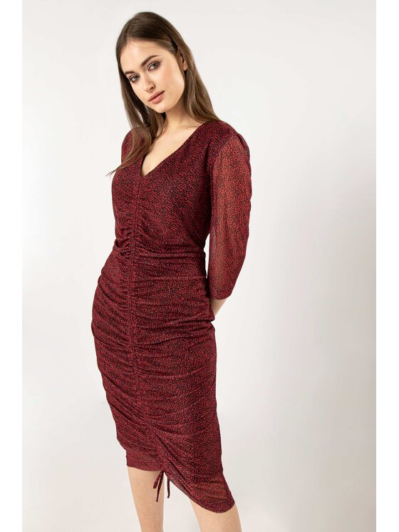 QUIOSQUE QUIOSQUE Každodenné šaty REDPANTER DRESS TEST Červená Regular Fit